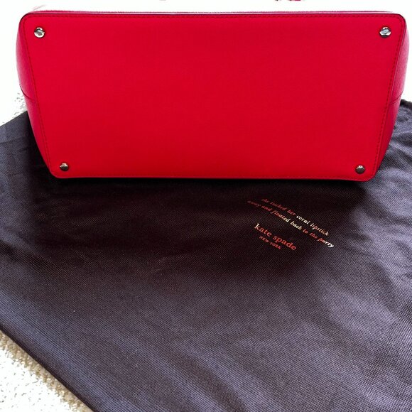 EUC Kate Spade Red Leather Cedar Street Harmony Tote - Picture 2 of 10